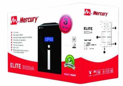 Mercury Elite 3000 Pro UPS UK Plug 3000VA/1800W Offline 4 X Universal socket 4 X 9AH Battery USB port