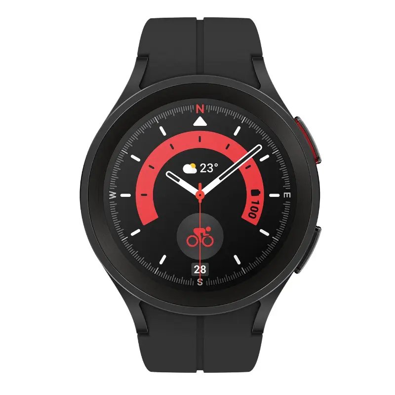 SAMSUNG Galaxy Watch 5 Pro 45mm Bluetooth Smartwatch w/ Body Health Fitness and Sleep Tracker Improved Battery