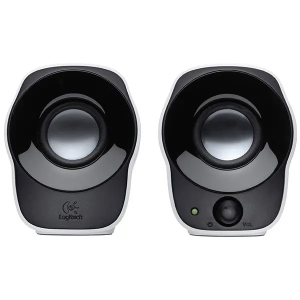 Logitech Speaker Stereo Z120 Subwoofer Satellites Power and volume controls on right speaker