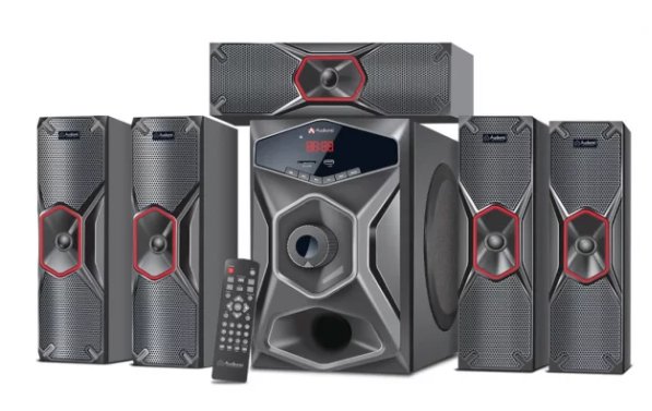 Audionic Pace 8 Bluetooth Home Theater System 5.1 Surround Sound Speaker USB Aux Input LED Display FM Radio Remote Control USB/SD Card Support