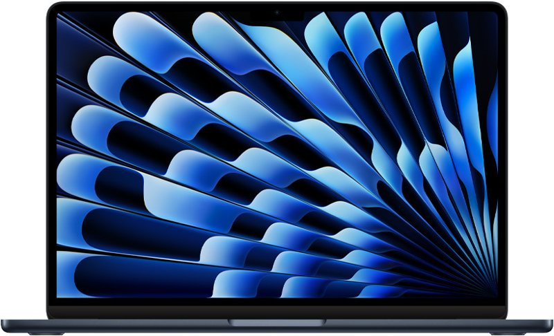 Apple MacBook Air M3 13.6" Liquid Retina Display 8GB RAM 256GB SSD True Tone Technology 1080p FaceTime HD Webcam Touch ID Backlit Magic Keyboard Thunderbolt  1 Year Warranty
