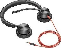 Plantronics Blackwire 3325 Wired Stereo Headset with Boom Mic (Poly) Connect to PC/Mac via USB-A or mobile/tablet via 3.5 mm Connector
