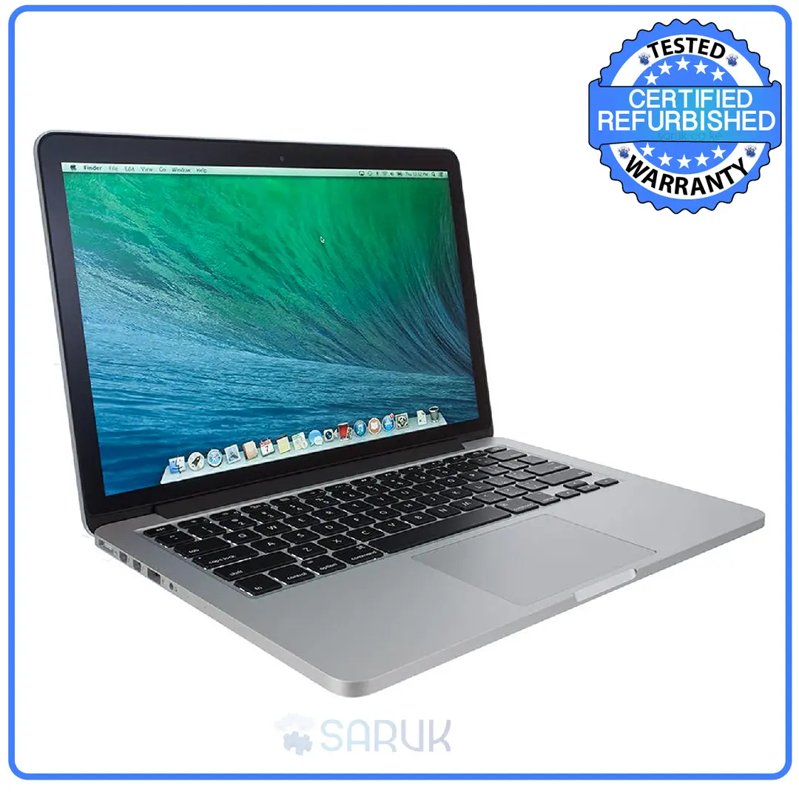 Apple MacBook Pro 5th Gen Intel Core i5 @2.7GHz 16GB RAM 256GB SSD 13.3" Retina Display WiFi Bluetooth Webcam A1502 MF839LL/A Early 2015 Ex Uk 6 Months Warranty Grade A Silver
