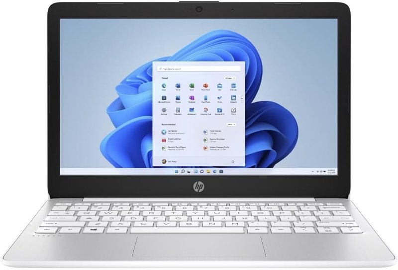 HP Stream 11-ak0030na Intel Celeron N4020 1.1GHz Up to 2.8GHz  4GB DDR4-2400 MHz RAM 64GB eMMC 11.6" HD Display Intel UHD Graphics 600 Dual Speakers-White