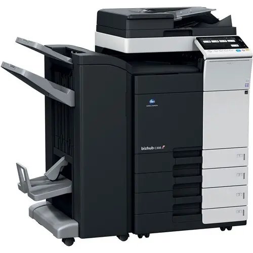 Konica Minolta Bizhub C308 A5-A3 2GB RAM 30cpm Emperon-Contr Bypass Paper Cass. (2x500 sheets) 250GB HDD Duplex Unit Gigabit Ethernet 4x IU w. PC-Drum and Developer 35k Monthly Copies 9" Touch Screen MFP Printer