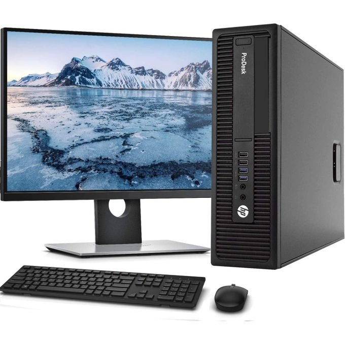 HP ProDesk 600 G2 Small Form Factor 6th Gen Intel Core i3-6100 8GB RAM 256GB SSD ROM Windows 10 Home SFF CPU Desktop Keyboard Mouse and 18.5" HD Display Monitor Complete Desktop