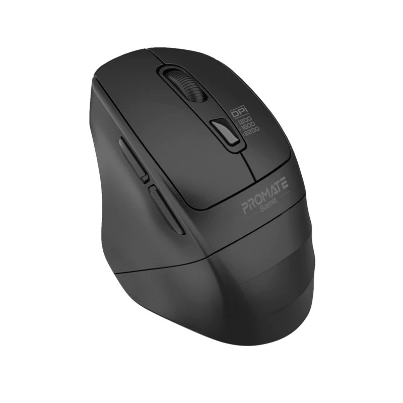 Promate 2200 DPI Silent Click Ergonomic Wireless Optical Mouse