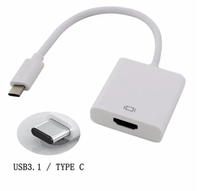 USB 3.1 Type-C Male to HDMI Female 10 Gbps Sync Cable Adapter