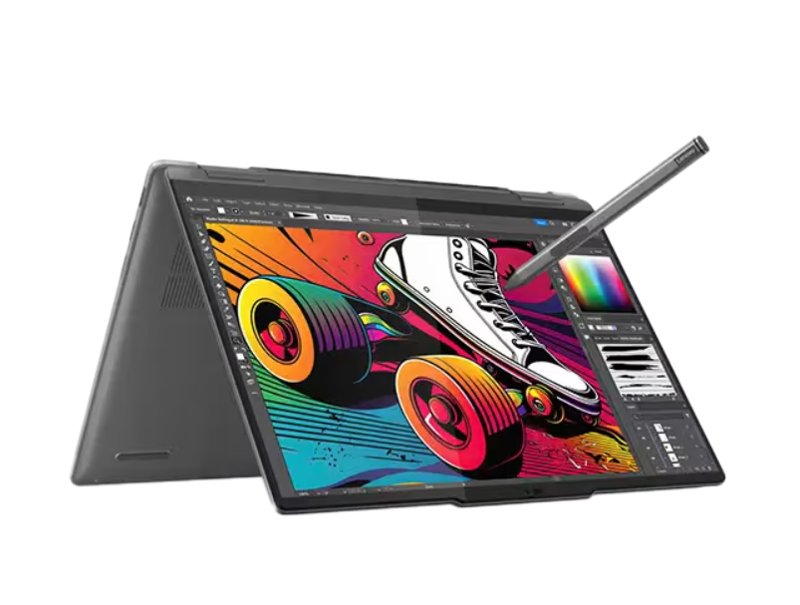 Lenovo Yoga 7 2-in-1 14IML9 Intel Core Ultra 7 155U Processor 14″ WUXGA IPS LCD Touchscreen 16GB LPDDR5x RAM 1TB PCIe SSD Gen 4 Dolby Atmos Audio 1080p FHD IR RGB with Privacy Shutter Windows 11 Storm Grey
