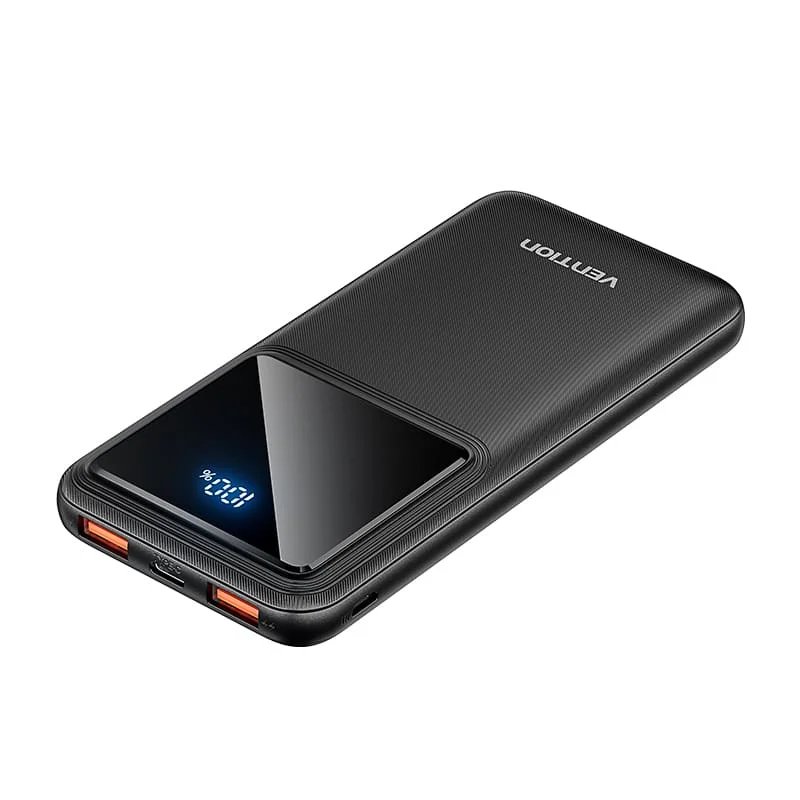 Vention 20000mAh 22.5W Power Bank (USB-C + USB-A) with Built-in Cable LED Display Type (XGYB0-40-TY)