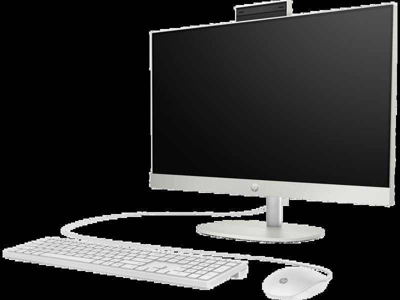 HP All-in-One 24-cr0027nh PC 13th Gen Intel Core i5-1335U 8GB DDR4 RAM 512GB PCIe NVMe M.2 SSD 23.8" FHD Touch Screen HP True Vision 720p HD Tilt Privacy Camera Dual 2W Speakers HP 125 Black Wired Keyboard and Mouse Combo FreeDOS Jet Black 1 Year Warranty