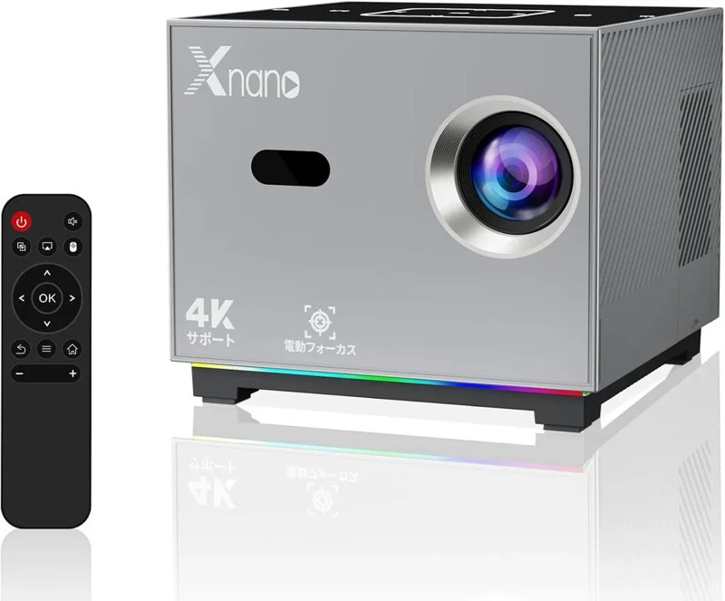 Xnano X3 Smart Mini Projector Android 10 4K Compatible WiFi Screen Mirroring Full HD 1080P LED Home Theatre with Voice Remote