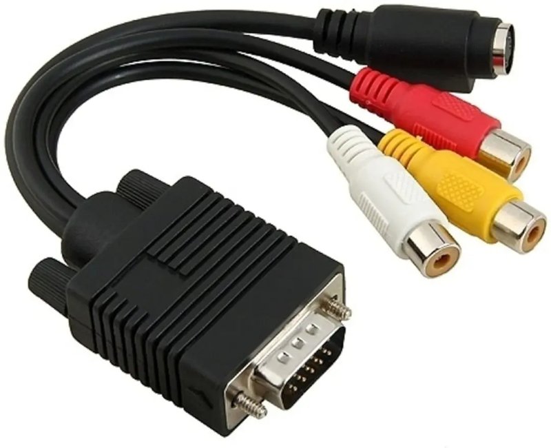 VGA to TV S-Video 3 RCA PC Adapter Cable