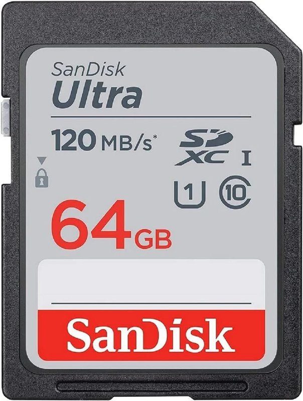 SanDisk Ultra 64GB SDXC Class 10 UHS-I Card Speed Up to 120MB/s