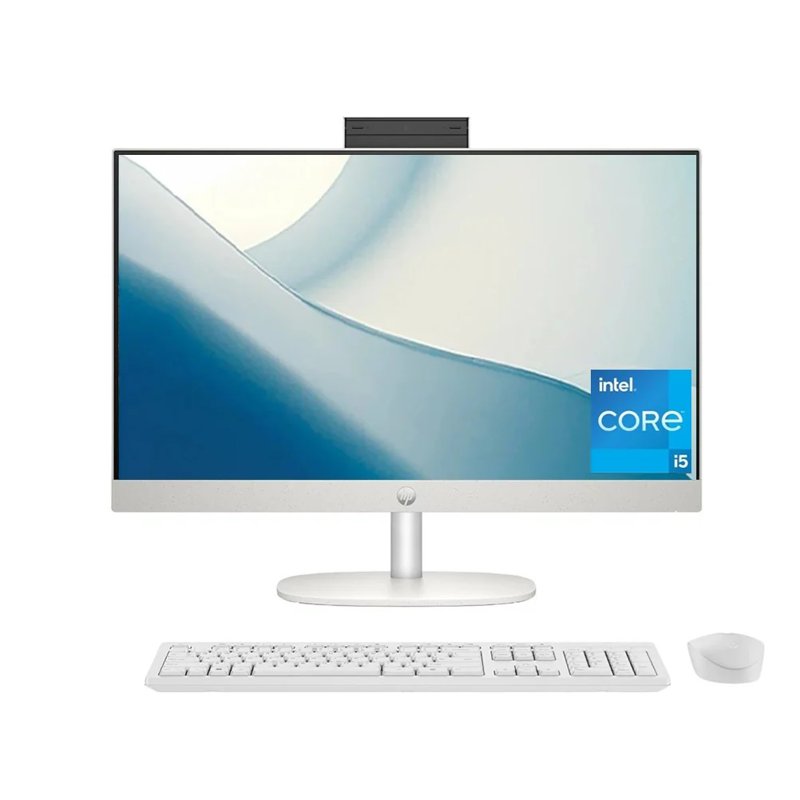 HP All-in-One 24-cr0123nh PC Intel Core i5 1335U 8GB DDR4 3200 RAM 512GB PCIe NVMe M.2 SSD FreeDOS 23.8″ FHD Display HP 125 Wired Keyboard and Mouse Combo
