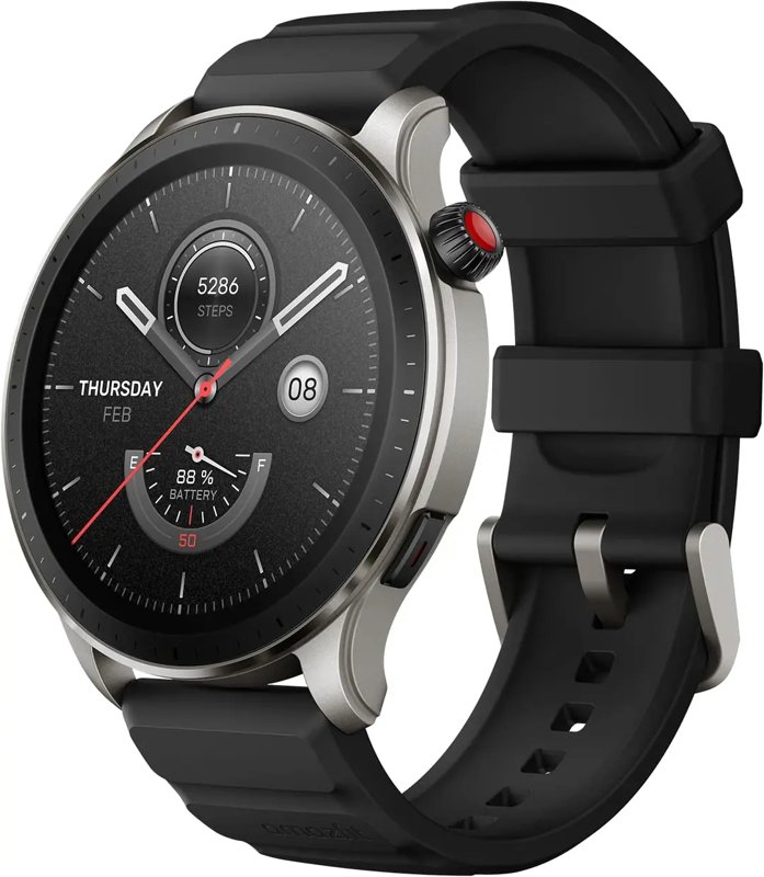 Amazfit GTR 4 Smart Watch 1.43" AMOLED Display Dual-Band GPS Alexa Built-in Bluetooth Calls 150+ Sports Modes 14-Day Battery Life Heart Rate Blood Oxygen Monitor