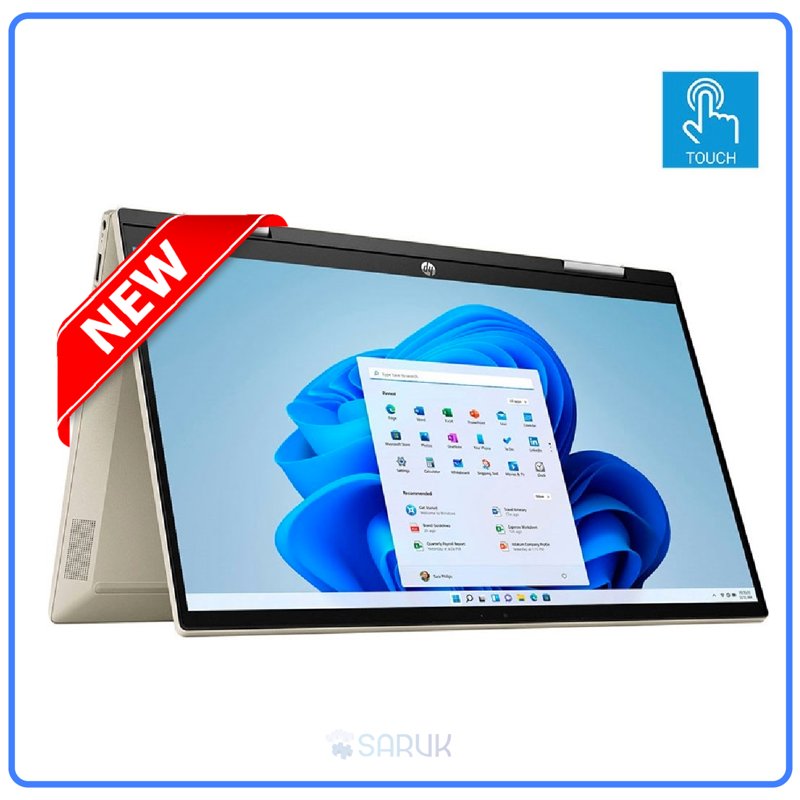 HP Pavilion x360 m Convertible 14m-dy1033dx 11th Gen Intel Core i5-1155G7 up-to 4.5GHz 8GB RAM 512GB SSD Plus 32GB Optane Memory 14" FHD IPS LED TouchScreen Multi-Touch Enabled Display Intel Turbo Boost Technology Intel Iris X Graphics Bang&Olufsen Audio Bluetooth WiFi HP Wide Vision 720p HD Camera Windows 11 1 Year Warranty