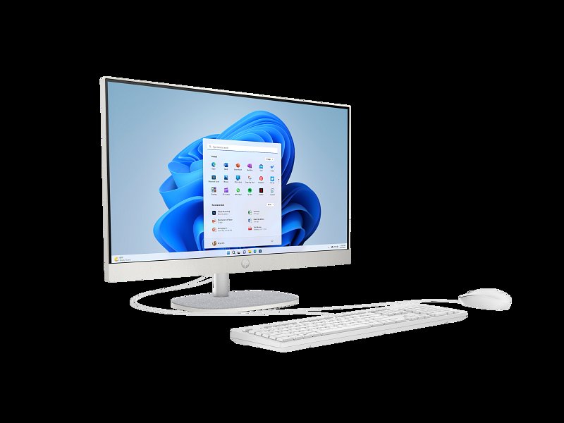 HP All-in-One 24-cr1090nh PC Intel Core Ultra 5 125U 8 GB DDR5 5600 SODIMM RAM 512GB SSD 23.8" FHD Anti-Glare Display HP True Vision HD Tilt Privacy Camera Dual 2W Speakers FreeDOS HP 125 Wired Keyboard and Mouse Combo 1 Year Warranty