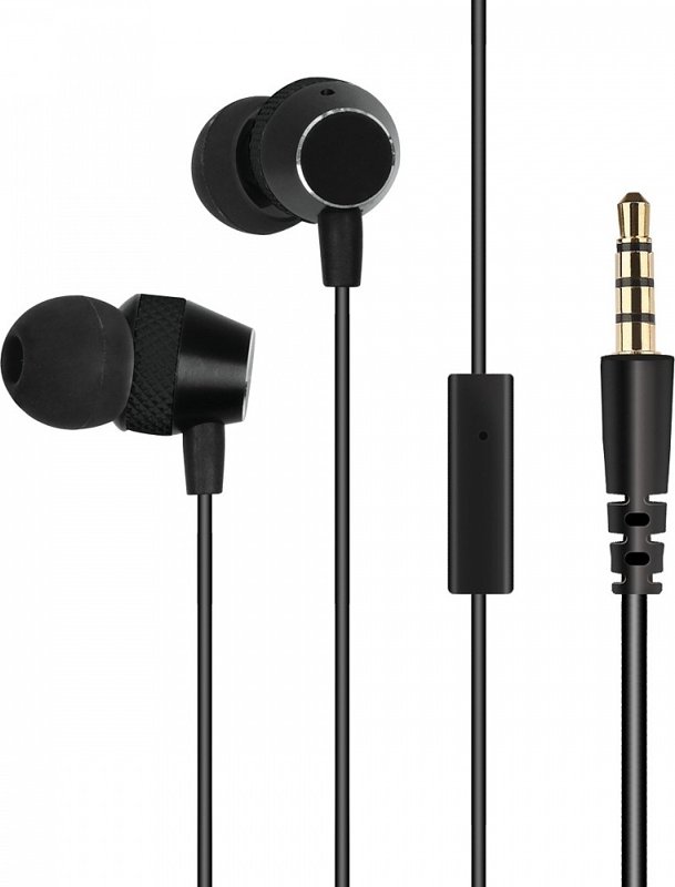 Crown Micro Wired Stereo Earphones - Black CME-252