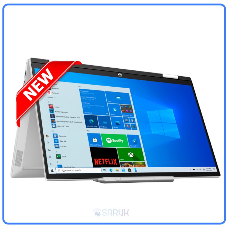 HP Pavilion x360 Convertible Laptop 14t-dy100 11th Gen Intel Core i7-1195G7 up to 5.0GHz 16GB DDR4-3200 SDRAM 512GB PCIe NVMe M.2 SSD 14" FHD multitouch-enabled Display HP True Vision 720p HD camera Audio by B&O
