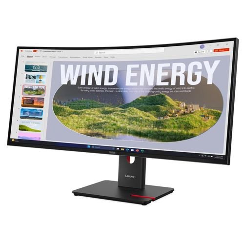 Lenovo ThinkVision T34WD-40 34" WQHD Display Ultrawide Curved Monitor