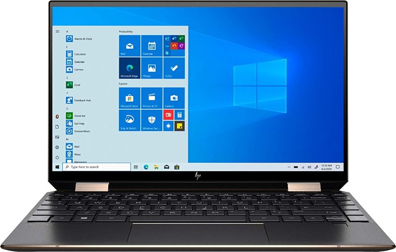HP Spectre x360 Convertible Laptop PC 13t-aw200 11th Gen Intel Core i7-1165G7 4.7 GHz 13.3" FHD Touchscreen Display 16GB RAM 1TB SSD Webcam Wi-Fi Bluetooth Intel Iris Xe Graphics Windows 10 Home Nightfall Black 1 Year Warranty