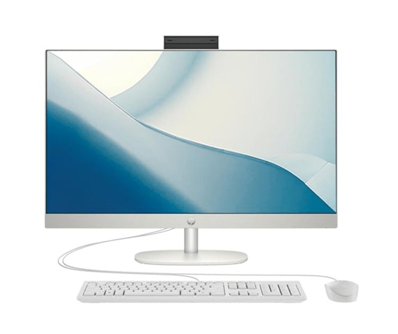 HP All-in-One 24-cr0303nh 13th Gen Intel Core i5-1334U 8GB RAM 512GB SSD 23.8" Touchscreen FHD Display HP TrueVision 720p Tilt Camera Integrated Dual Array Microphones FreeDOS 1 Year Manufacturer Warranty