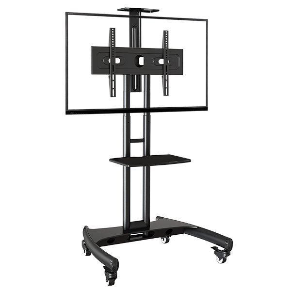 NB North Bayou AVA1500-60-1P Standing Mobile TV Cart Heavy Duty Rolling TV Stand with Wheels for 32 to 75 Inch LCD LED OLED Plasma Flat Panel Screens 32"–75"