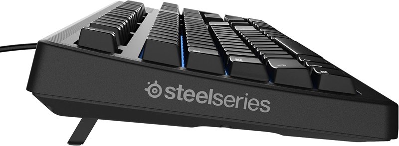 SteelSeries Apex 100 Gaming Keyboard Tactile & Silent Blue LED Backlit Splash-Resistant Media Controls