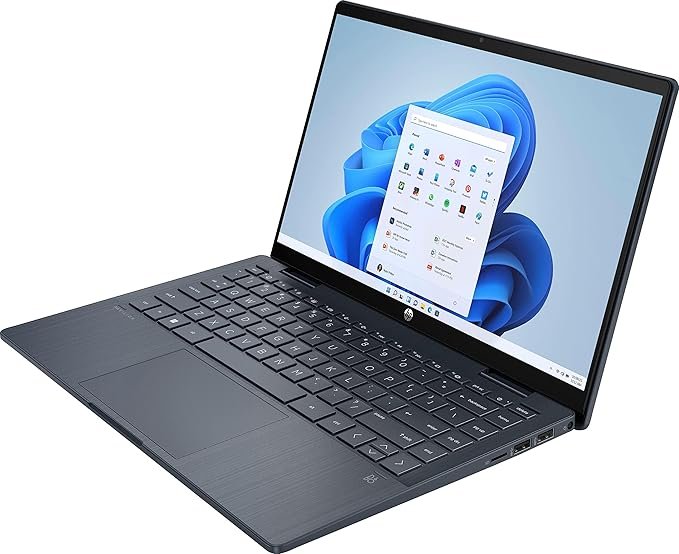 HP Pavilion 14-ek0013dx x360 Convertible 12th Gen Intel Core i3-1215U 8GB RAM 256GB SSD 14" FHD Touch-enabled Display Intel UHD Graphics Wide Vision 720p HD Camera Audio by B&O Windows 11 Home 1 Year Dealership Warranty
