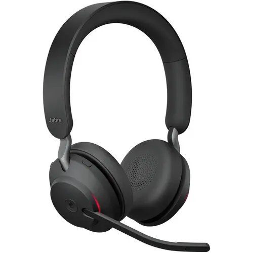 Jabra Evolve2 65 LINK380A MS Stereo Wireless On-Ear Headset with Stand (Microsoft Teams, USB Type-C, Black)