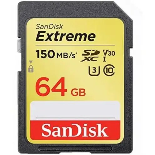 Sandisk Extreme SDHC UHS-I Card Class 10 64GB Macro SD for Camera 150MB/S