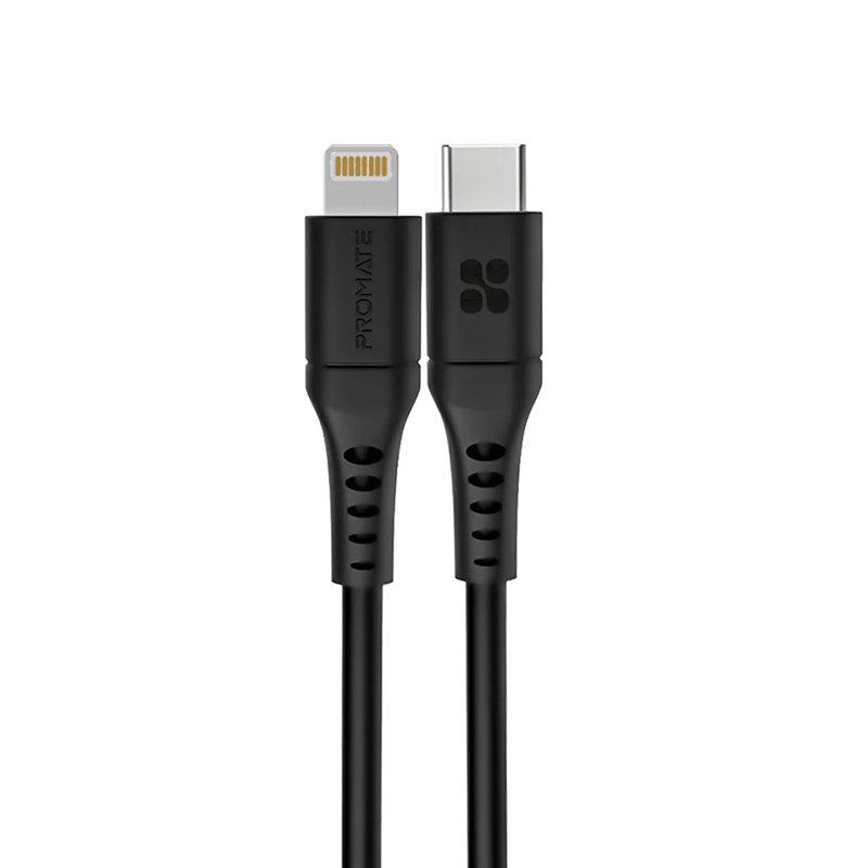 Promate 20W Power Delivery Fast Charging USB-C to Lightning 2M Cable PowerLink-200