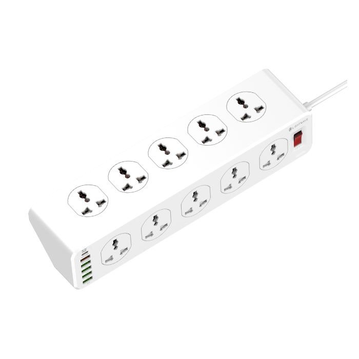 Lightwave 10-Way Surge Protector Extension 3M Cord Cable LW-EXT-106U-3P