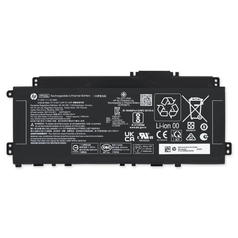 HP PP03XL Original Laptop Battery for HP Pavilion x360 14M-DW 14-DV 14-DW 13-BB 14-DK 15-EH Series