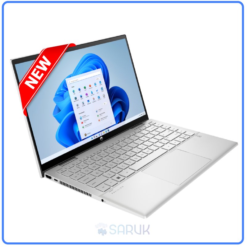 HP Pavilion x360 Convertible 14-dy1031nia 11th Gen Intel Core i5-1155G7 14" FHD Touchscreen Display 512GB PCIe NVMe M.2 SSD 8GB DDR4 RAM Intel Iris Xe Graphics HP Wide Vision 720p HD Camera Audio by B&O Windows 11 Home Natural Silver