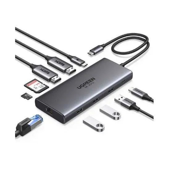 UGREEN CM639 15534 Revodok Pro 210 10-in-1 USB-C Multi-function Hub (UG-45380)