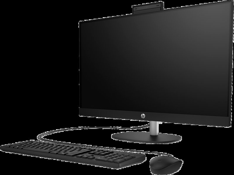 HP All-in-One 27-cr1004nh Bundle PC Intel Core Ultra 7 155U up to 4.8GHz 512GB PCIe NVMe M.2 SSD 16GB DDR5-5600 MHz RAM 27" FHD IPS Display HP True Vision 720p HD Dual 2W Speakers FreeDOS HP 125 USB Black Wired Keyboard