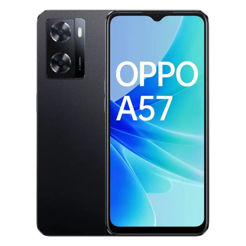 Oppo A57 4GB RAM 64GB ROM 6.56" Color-Rich Display 13MP Dual Camera Dual SIM Android 12 MediaTek Helio G35 Ultra-Linear Stereo Speaker Side FingerPrint Unlock 5000mAh Battery
