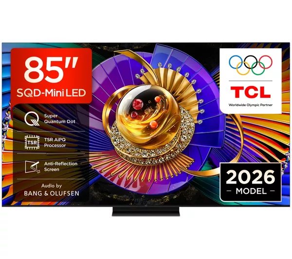 TCL 85 Inch C7L SQD-Mini LED 4K TSR AiPQ Processor Bang & Olufsen Smart Google TV 85C7L