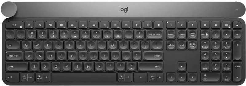 Logitech Craft Wireless Keyboard Programmable Input Dial Automatic Backlit Keys Rechargeable Keyboard Advanced Keyboard with Creative Input Dial
