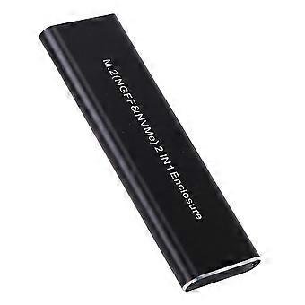 M.2 NVMe & NGFF 2-in-1 SSD to Type-C/USB Enclosure