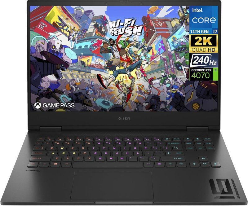 HP OMEN 16t-wf100 Gaming Laptop 14th Gen Intel i7-14700HX 20-Core 16GB RAM 512GB PCIe NVMe TLC M.2 SS 16" FHD Display 8GB GDDR6 NVIDIA GeForce RTX 4070 Laptop GPU HP True Vision 1080p FHD Camera 1 Year Manufacturer Warranty