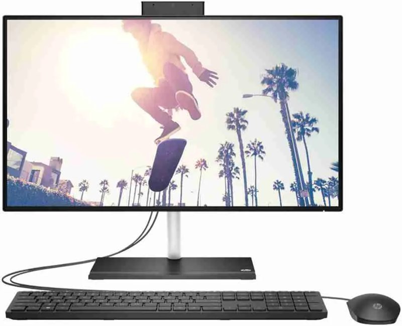HP All-in-One 24-CB1021NH Intel Core i5-1235U 8GB RAM 256GB SSD 23.8" Full HD Display Intel Iris X Graphics FreeDOS Bundle All-in-One PC