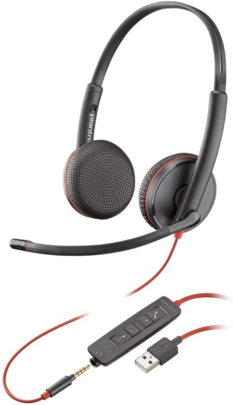 Plantronics Blackwire C3225 USB-A Headset On-Ear Mono Headset Wired