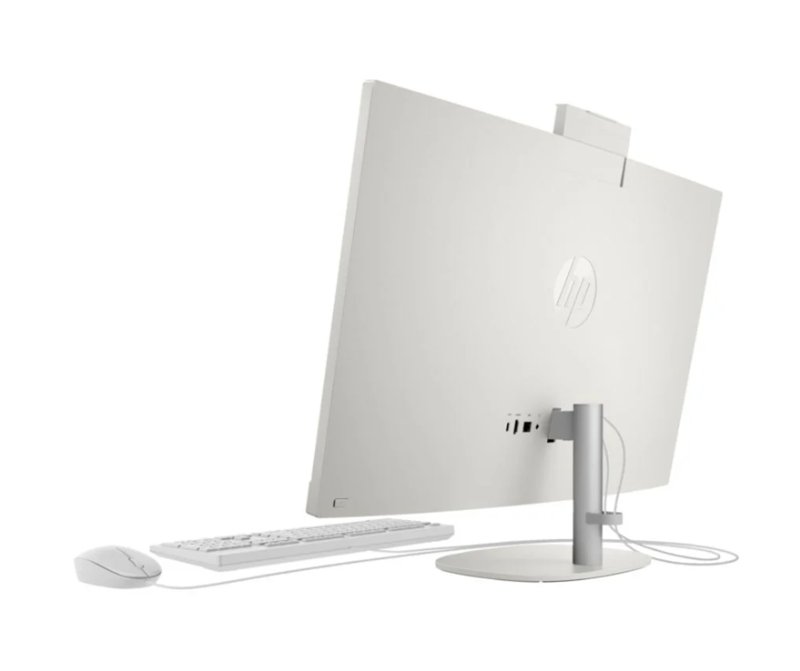 HP All-in-One 27-cr0008ne PC (A2PL6EA) 13th Gen Intel Core i7-1355U 16GB DDR4-3200 MT/s RAM 1TB PCIe NVMe M.2 SSD 27" FHD IPS Display Intel Iris Xᵉ Graphics HP True Vision 720p HD Tilt Privacy Camera HP 125 USB White Wired Mouse