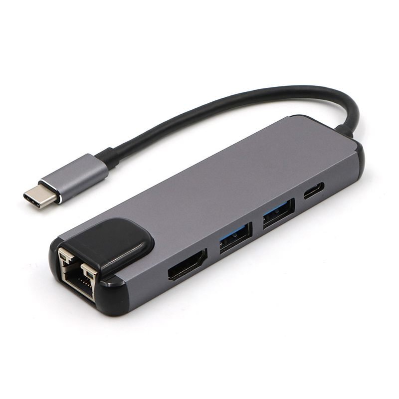 USB Type C To HDMI Adapter RJ45 + USB Type C 3 Ports + USB 2 Ports 92 Series