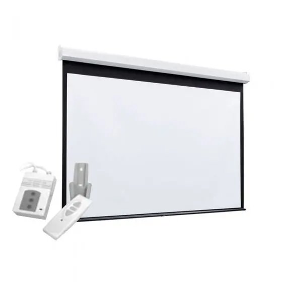 200" Electric Projector Screen Matte White With Remote Control 