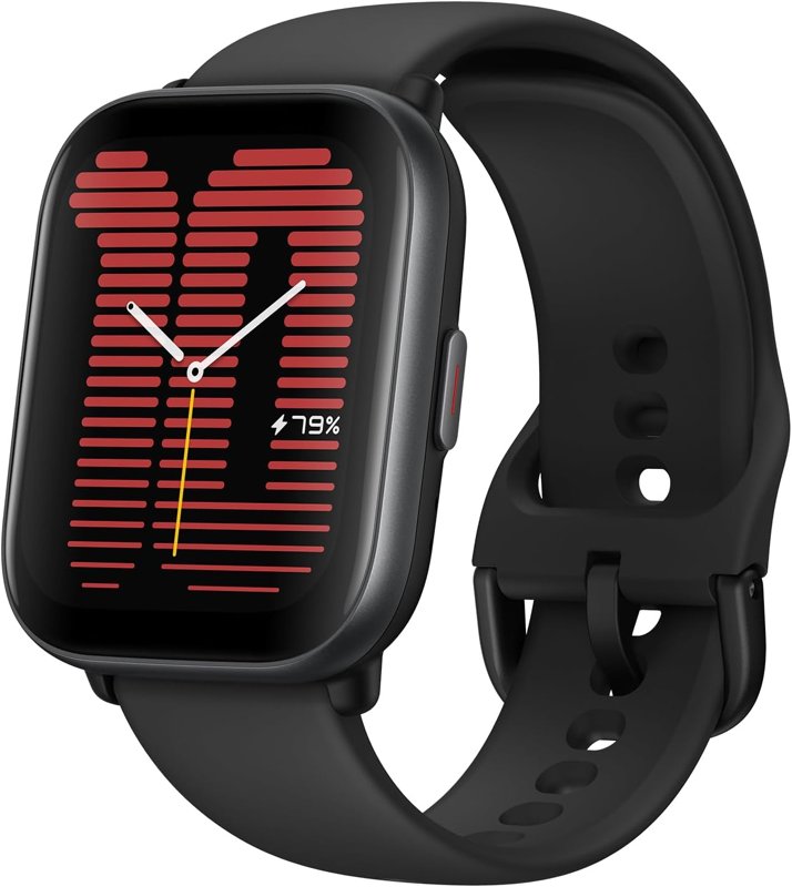 Amazfit Active Smart Watch with AI Fitness Exercise Coach GPS Bluetooth Calling & Music 14 Day Battery 1.75" AMOLED Display & Alexa Built-in Fitness Watch for Android & iPhone