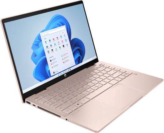 HP Pavilion 14-ek0054nia x360 2-in-1 Laptop 12th Gen Intel Core i7-1255U 16GB DDR4-3200 MHz RAM 1TB PCIe NVMe M.2 SSD 14" FHD Touchscreen Display Audio by B&O Dual Speakers HP Audio Boost HP Wide Vision 720p HD Camera Windows 11 1 Year Manufacturer Warranty - Pink